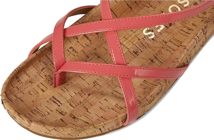 Aerosoles Leera Women's Wedge Shoes Coral Patent Faux Leather W Cork : 5.5 M - Image 7