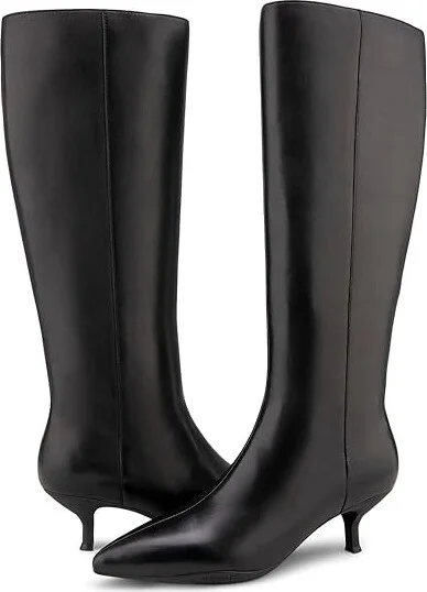 Aerosoles Loano Women's Boots Black Leather : 7.5 B - Medium, Leather/Rubber/Suede