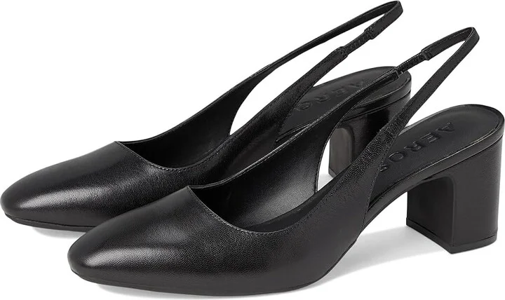 Aerosoles Mags High Women's Heels Black Leather : 5.5 M