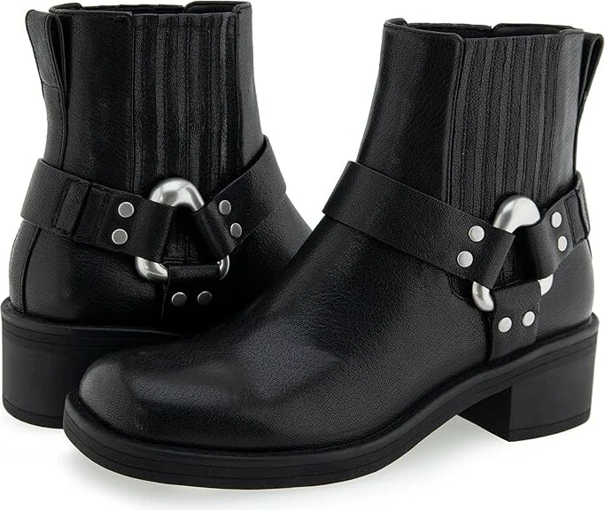 Aerosoles Maxx Women's Boots Black Two Tone Waxy Leather : 8 B - Medium