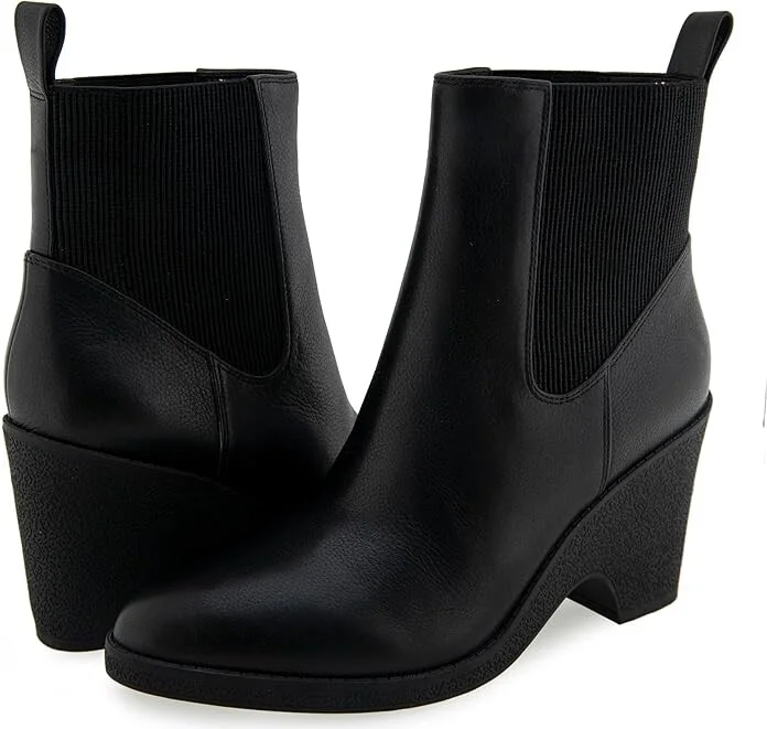 Aerosoles Mylo Women's Boots Black Leather : 8 B - Medium