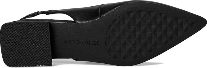 Aerosoles Nayana Women's Flat Shoes Black Leather : 6 B - Medium - Image 3