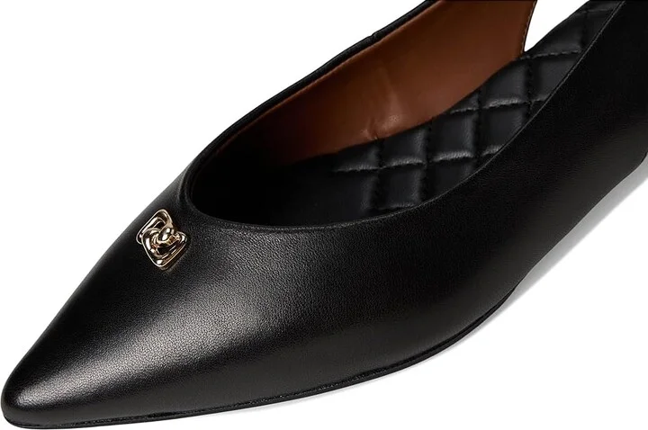 Aerosoles Nayana Women's Flat Shoes Black Leather : 6 B - Medium - Image 7