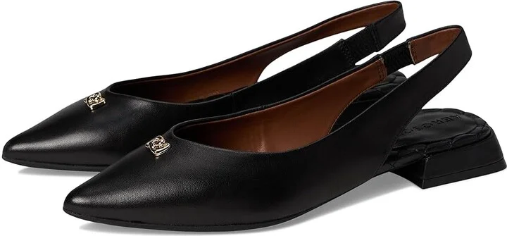 Aerosoles Nayana Women's Flat Shoes Black Leather : 6 B - Medium