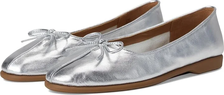 Silver Metallic Leather
