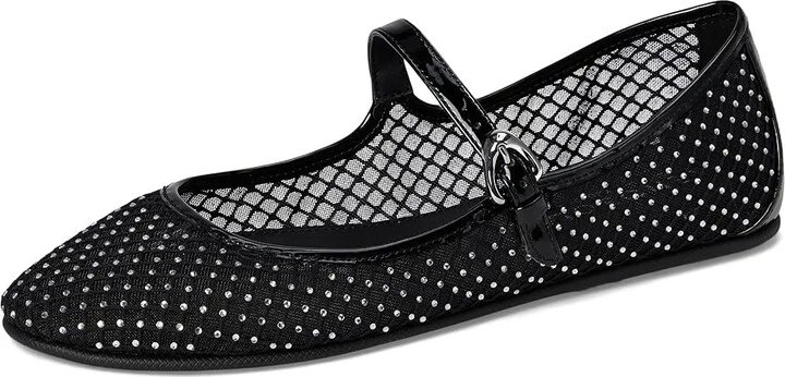 Aerosoles Peggy Women's Flat Shoes Crystal/Black Mesh Fabric : 7.5 B - Medium - Image 5