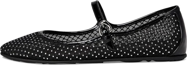 Aerosoles Peggy Women's Flat Shoes Crystal/Black Mesh Fabric : 7.5 B - Medium - Image 6