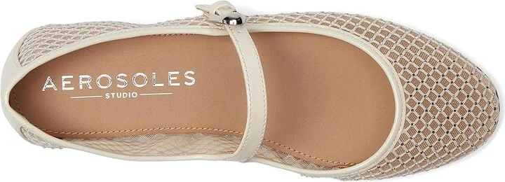 Aerosoles Peggy Women's Flat Shoes Crystal/Black Mesh Fabric : 7.5 B - Medium - Image 8