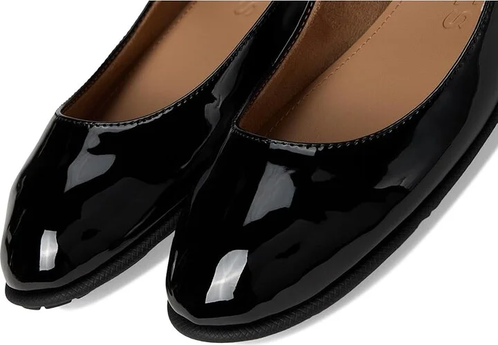 Aerosoles Perry Women's Flat Shoes Black Patent PU : 9 B - Medium, Leather - Image 7