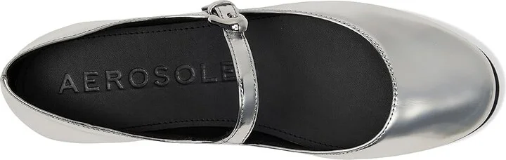 Aerosoles Perry Women's Flat Shoes Black Patent PU : 9 B - Medium, Leather - Image 8