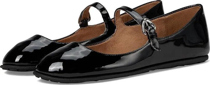 Aerosoles Perry Women's Flat Shoes Black Patent PU : 9 B - Medium, Leather