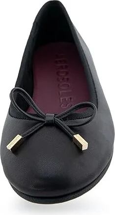 Aerosoles Pia Women's Flat Shoes Black Leather : 5 M - Image 4