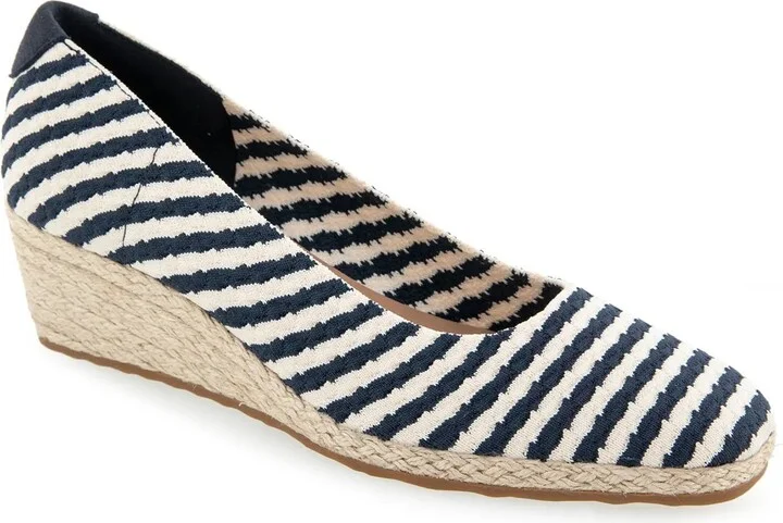 Navy Striped Fabric