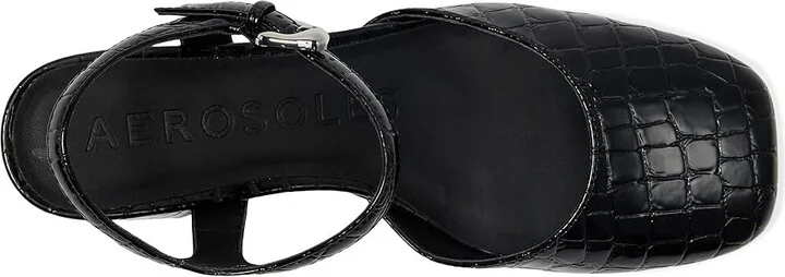 Aerosoles Soir High Women's Heels Black Croco Faux Leather : 8.5 M - Image 2