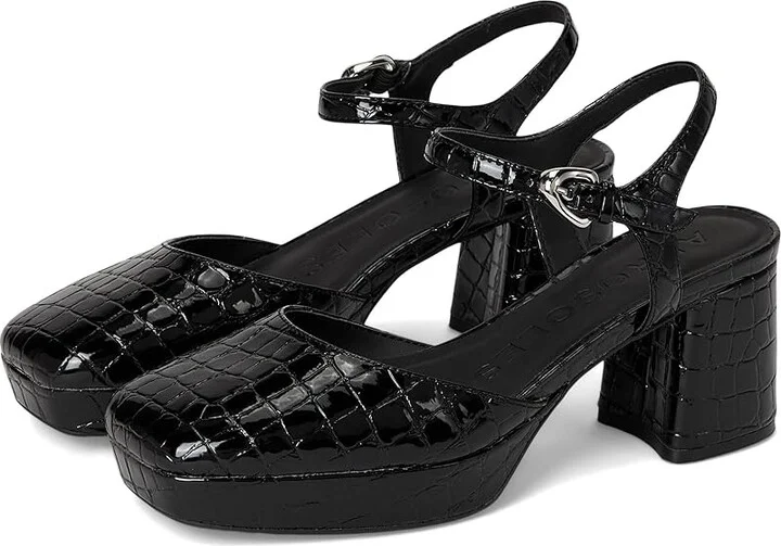 Black Croco Faux Leather