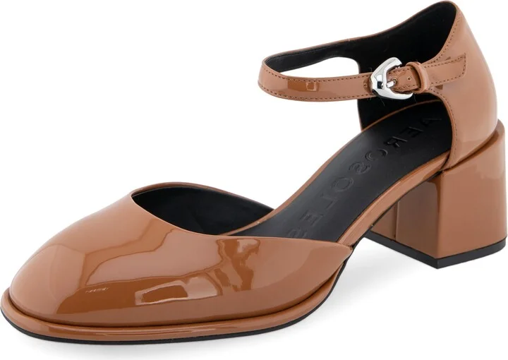 Tan Patent Faux Leather