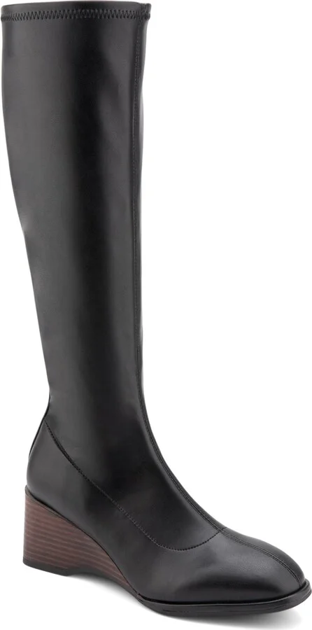 Black Stretch Smooth Faux Leather