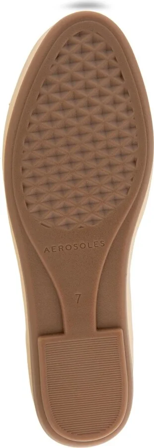 Aerosoles Women's Bell Almond Toe Ballet Flats - Gold/Tan Faux Leather - Image 5