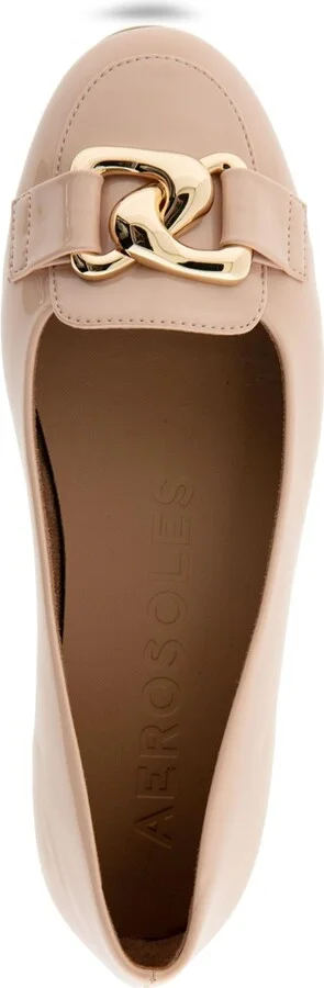 Aerosoles Women's Bell Almond Toe Ballet Flats - Gold/Tan Faux Leather - Image 9