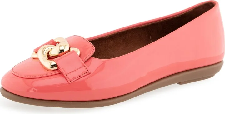 Coral Patent Faux Leather