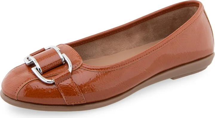Tan Patent Crinkled Faux Leather