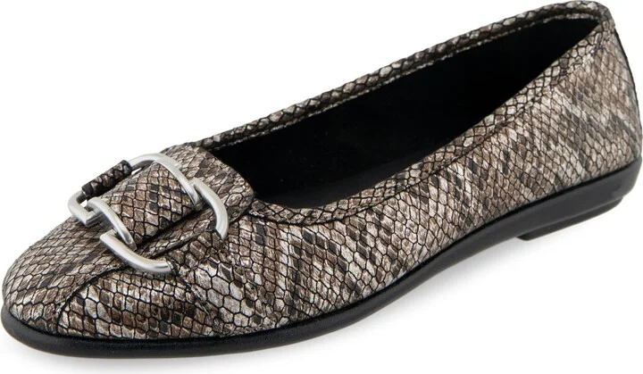 Antique Bronze Snake Print Faux Leather