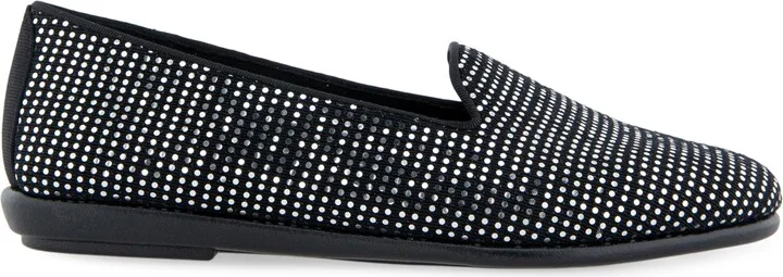 Aerosoles Women's Betunia Closed Toe Flats - Silver, Black Stretch Fabric - Image 2