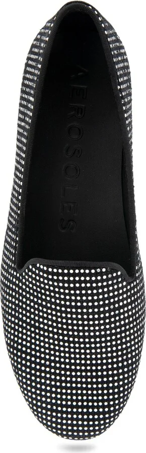 Aerosoles Women's Betunia Closed Toe Flats - Silver, Black Stretch Fabric - Image 4