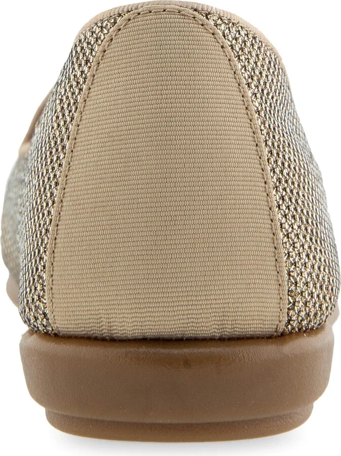 Aerosoles Women's Betunia Closed Toe Flats - Silver, Black Stretch Fabric - Image 8