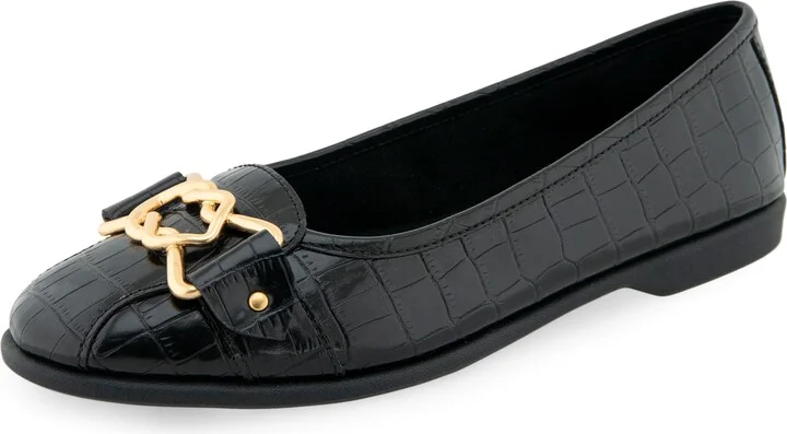 Black Croco Faux Leather
