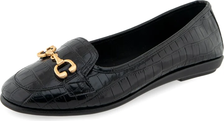 Black Croco Faux Leather