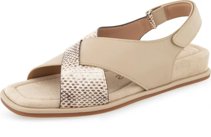 Roccia Snake Print Leather