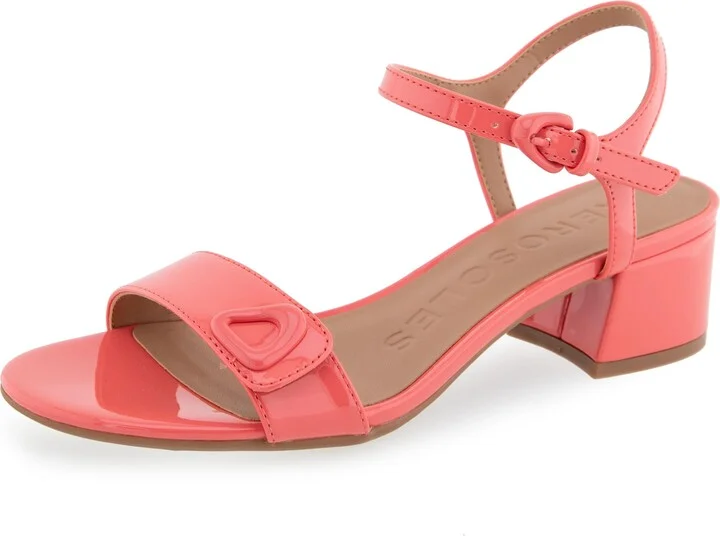 Coral Patent Faux Leather