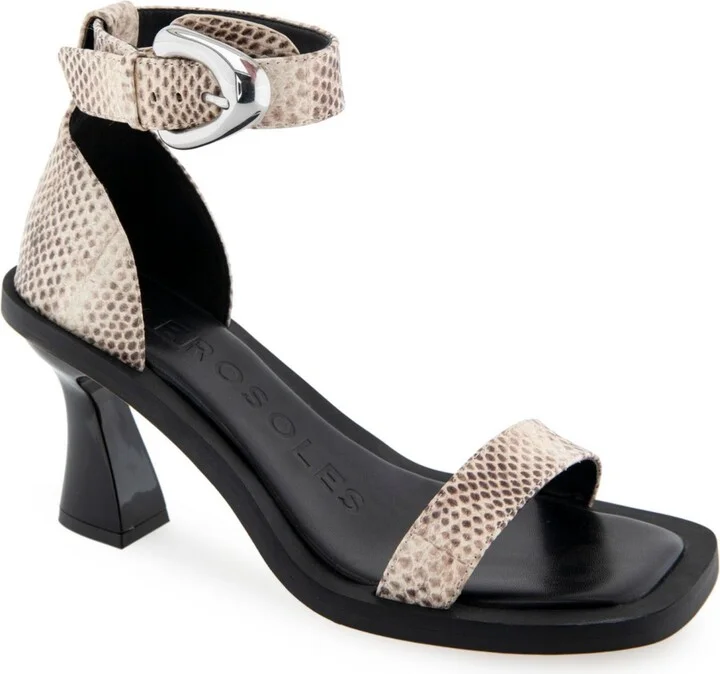 Roccia Snake Print Leather