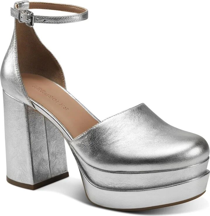 Silver Metallic Leather