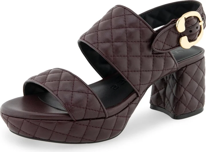 Aerosoles Women's Camera Quilted Heeled Sandal