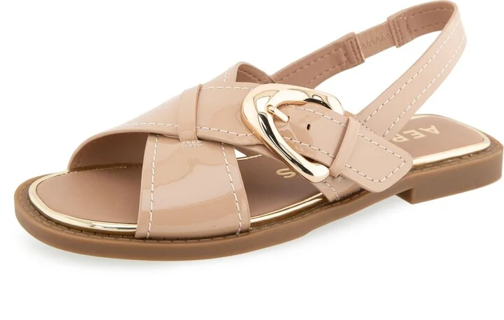 Beige Bisque Patent Faux Leather