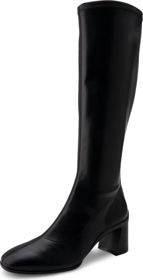 Black Stretch Faux Leather