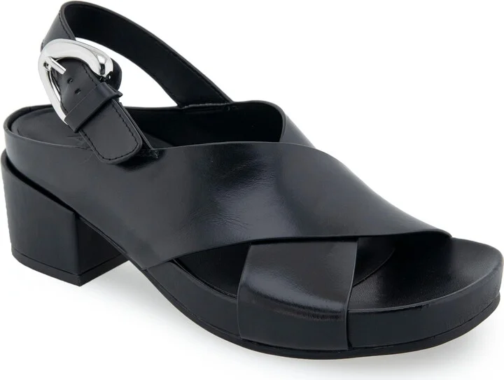 Aerosoles Women's Chrystie Buckle Block Heel Sandals