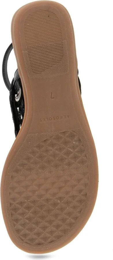 Aerosoles Women's Conclusion Thong Open Toe Sandals - Natural/Navy Floral Linen - Image 9