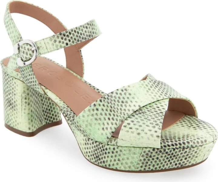 Gleam Snake Print Leather
