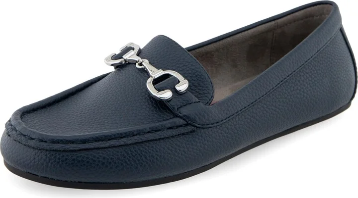 Navy Pebbled Faux Leather