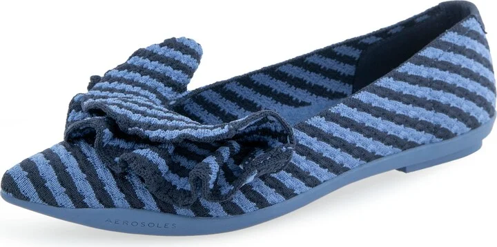 Blue Jean Textured Striped Knit Fabric