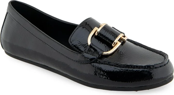 Black Patent Crinkled Faux Leather - Pol