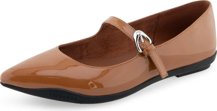 Tan Patent Faux Leather
