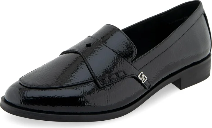 Black Patent Crinkled Faux Leather