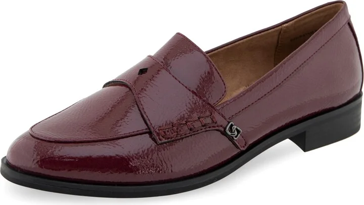 Burgundy Patent Crinkled Faux Leather