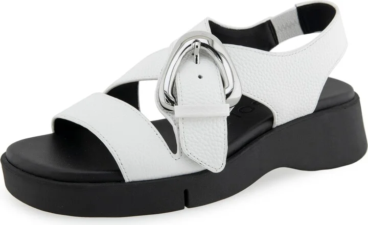 Bright White Pebbled Leather