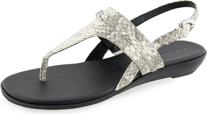 Roccia Snake Print Leather