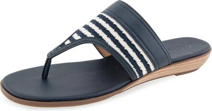 Eggnog/Navy Stripe